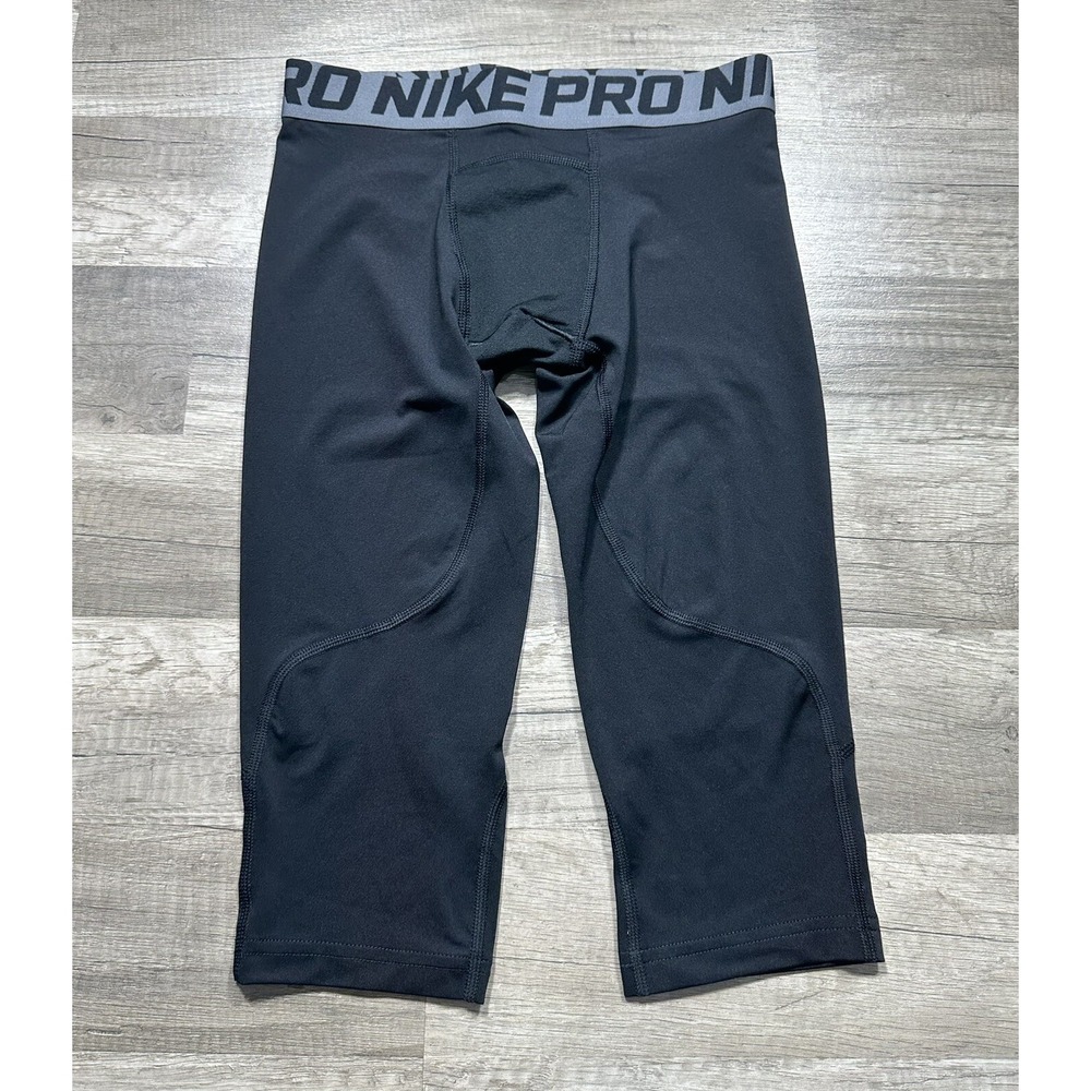 Nike Pro Dri-Fit Compression 3/4 Tights Black Boys Size Medium NWT NEW